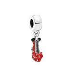 925 Sterling Silver Heart Flower Bead Charms for Bracelets
