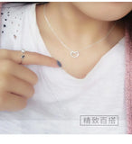 925 Silver Heart Necklace Pendant Jewelry for Women