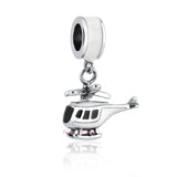 925 Silver Helicopter Laptop Sports Car Pendants Charms Bead Fit Bracelet
