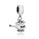 925 Silver Helicopter Laptop Sports Car Pendants Charms Bead Fit Bracelet