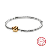925 Silver High Femme Heart Snake Chain Bracelet