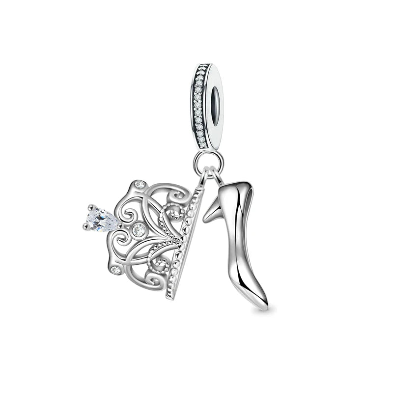 925 Silver High Heels Giraffe Headset Bead Charm