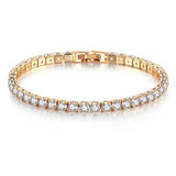 925 Silver Hip Hop Women's Tennis Bracelet CZ Stacked Style Party Jewelry
