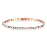 925 Silver Hip Hop Women's Tennis Bracelet with Cubic Zirconia