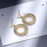 925 Silver Round Stud Earrings Wedding Jewelry