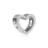 925 Silver In My Heart Charm Beads for Jewelry Making