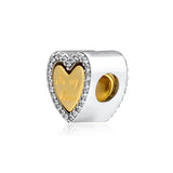 925 Silver In My Heart Charm Beads for Jewelry Making
