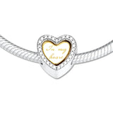 925 Silver In My Heart Charm Beads for Jewelry Making
