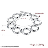 925 Sterling Silver Bracelet Smooth Men & Women Glamour Party