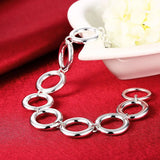 925 Sterling Silver Bracelet Smooth Men & Women Glamour Party