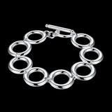 925 Sterling Silver Bracelet Smooth Men & Women Glamour Party