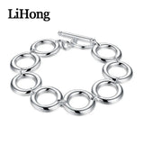 925 Sterling Silver Bracelet Smooth Men & Women Glamour Party