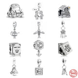 925 Silver Key House Charm Pendant DIY Bracelet Gift