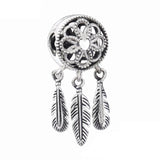 925 Silver LOVE Family Dream Catcher Bead Charm Bracelet DIY Jewelry