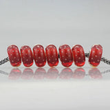 925 Sterling Silver 3D Flowers Glass Bead European Charm