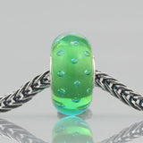 925 Sterling Silver 3D Flowers Glass Bead European Charm