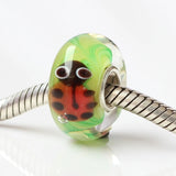 925 Silver Large Hole 3D Flowers Frog Charm Beads
