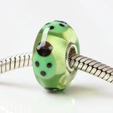 925 Silver Large Hole 3D Flowers Frog Charm Beads