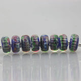 925 Silver Large Hole 3D Flowers Star Glass Beads for European Bracelet