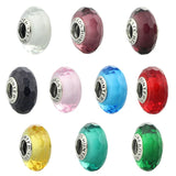 925 Silver 3D Glass Charm Beads for European Bracelet