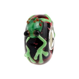 925 Silver Colorful 3D Animal Frog Glass Charm Beads
