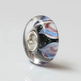 925 Silver 3D Flowers Petals Charm Glass Beads for Bracelet
