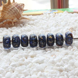 925 Silver 3D Flowers Petals Charm Glass Beads for Bracelet