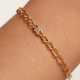 925 Silver Letter Bracelet Charm Birthday Gift for Women