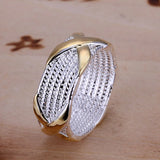 925 Silver Letter X Ring for Women Engagement Wedding