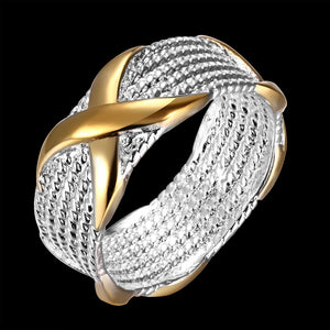 925 Silver Letter X Ring for Women Engagement Wedding