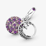 925 Sterling Silver Linked Sister Hearts Charm DIY Beads