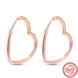 925 Silver Love Earrings Flower Feather Butterfly Heart Women's Jewelry