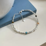 925 Silver Heart Pearls Bracelet For Women