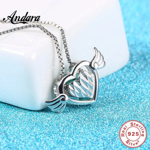 925 Silver Love Pendant Necklace Charm Jewelry