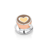 925 Sterling Silver Sister Heart Charm Bead for Bracelet DIY