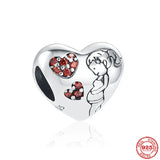 925 Silver Family Sweetheart Charm Bead for Bracelet DIY Jewelry