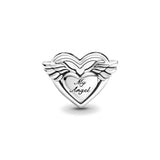 925 Sterling Silver Red Heart MUM DANGLE Charm Bead for Bracelet