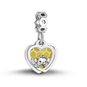 925 Silver Mom Daughter Flower Greek Eye DIY Bead Pendant Charm