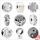 925 Silver Mother Star Diamond Spacer Charm Bead