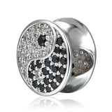 925 Silver Mother Star Diamond Spacer Charm Bead