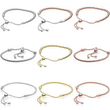 925 Silver Mouse & Beads Bracelet with Sliding Clasp