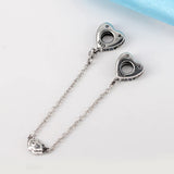 925 Silver Multi-Coloured Arcs Of Love Safety Chain Bead Charms