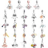 925 Silver Mum BFF Heart Equestrian Pendant Charm for Bracelet