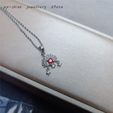 925 Silver Ruby Pendant Jewelry for Women