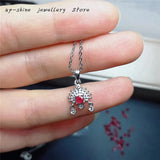 925 Silver Ruby Pendant Jewelry for Women
