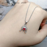 925 Silver Ruby Pendant Jewelry for Women