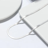 925 Silver Necklace 4mm Blade Chain Snake Bone 45cm/50Cm/60cm