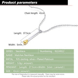 925 Silver Necklace for Women Solid Silver Matches Pendant Necklace