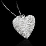 925 Silver Leaf Pendant Necklace Charm Jewelry Gift