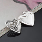 925 Silver Leaf Pendant Necklace Charm Jewelry Gift
